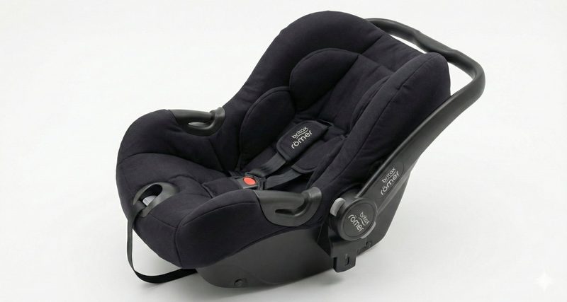 Britax Römer baby car seat after Little Valet professional cleaning — spotless